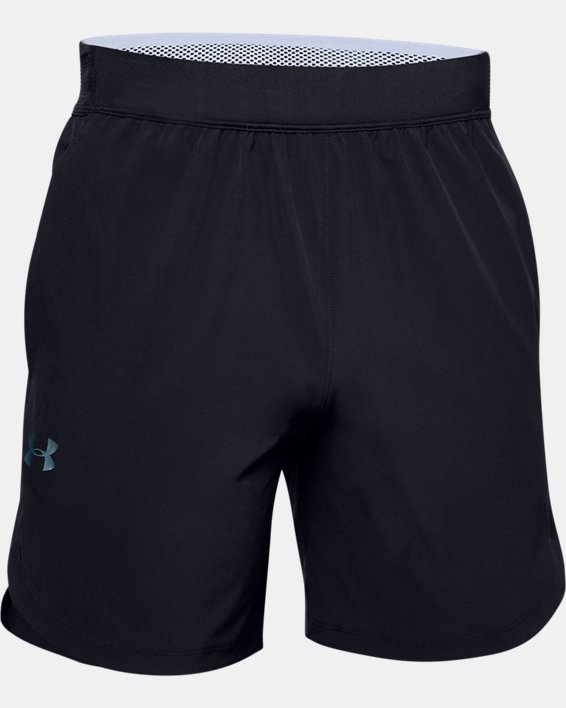 男士UA Stretch Woven短褲, Black, pdpMainDesktop image number 4